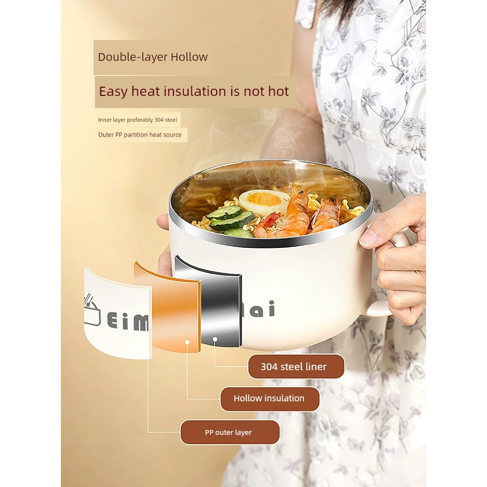 hộp cơm inox hộp cơm thuỷ tinh Nhân viên văn phòng Bát cơm Bento bằng thép không gỉ 304