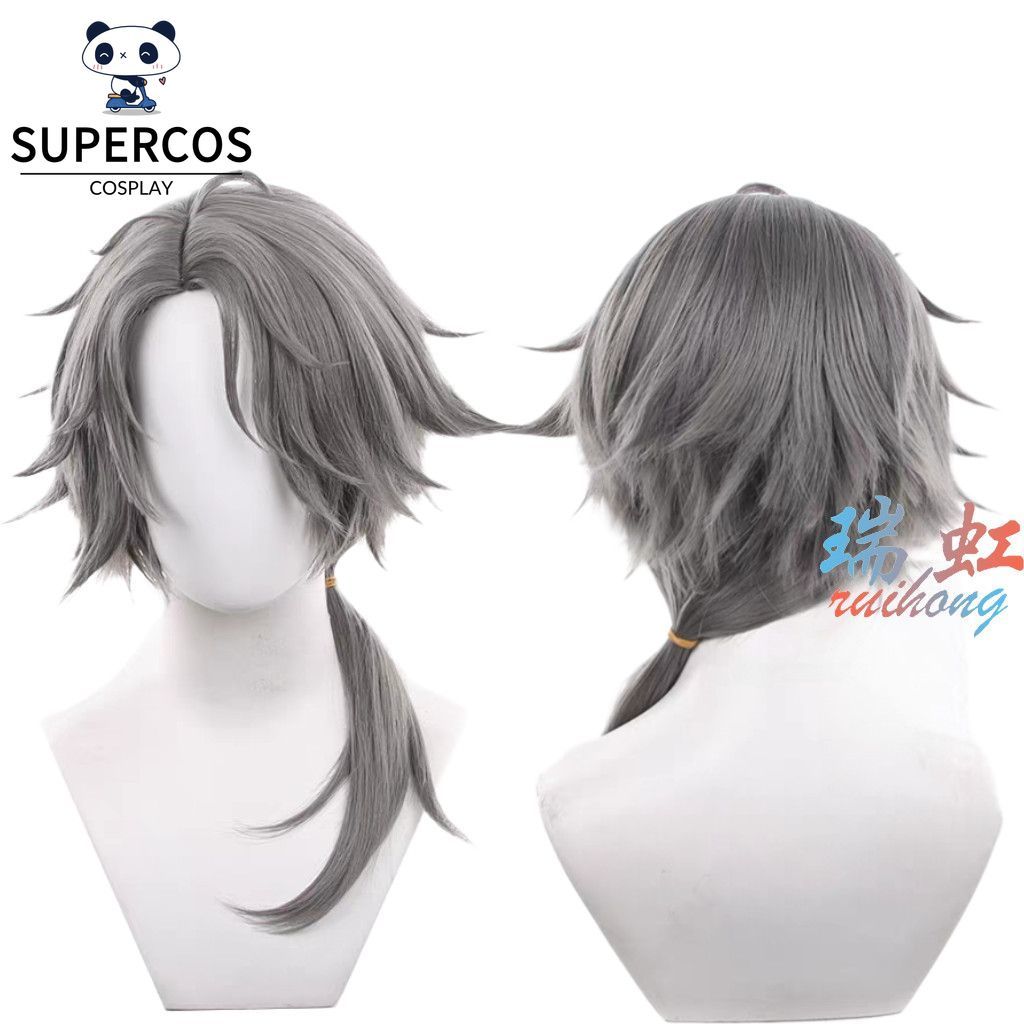 Identity V Embalmer Aesop Carl Cosplay Tóc Giả Màu Xám Tổng Hợp Tóc
