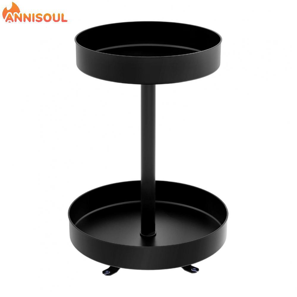 [NISO]Rotating Spice Rack Simple Setup 360 Degree Turntable Space-saving Design