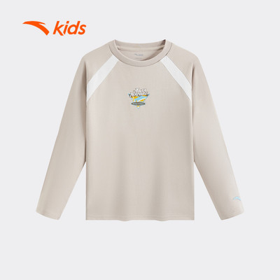 Anta Kids Áo Sweater tay dài Bé Trai Bé Gái Từ 6 -14 Tuổi Mềm Mịn Thời Trang Thể Thao 3525C6402