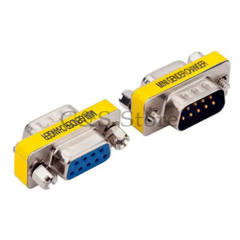 DB9 9Pin Nam Sang Nam / Nữ Sang Nữ / Nam Sang Nữ Mini Giới Tính Đổi Adapter RS232 Nối Tiếp Cắm Com C