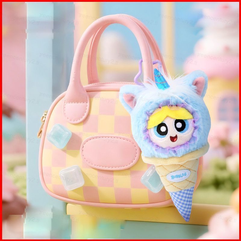 GC The Powerpuff Girls Buttercup Blossom Bubbles Plushie Dễ Thương Kỳ Lân Kem Sang Trọng Túi Charm