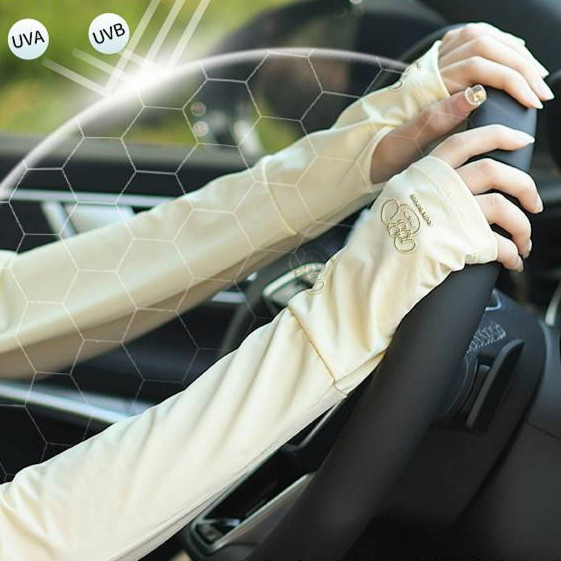 Viscose Fiber Sun-Protection Oversleeves Summer Sunshade Outdoor Driving Riding Arm Protector UV Pro