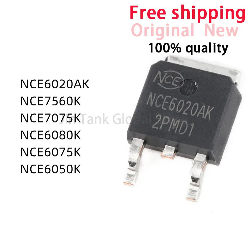 5 Chiếc Mới NCE6075 NCE6020AK NCE6020 NCE6050K NCE6075K NCE6080K NCE7075K NCE7560K TO252 IC Còn Hàng