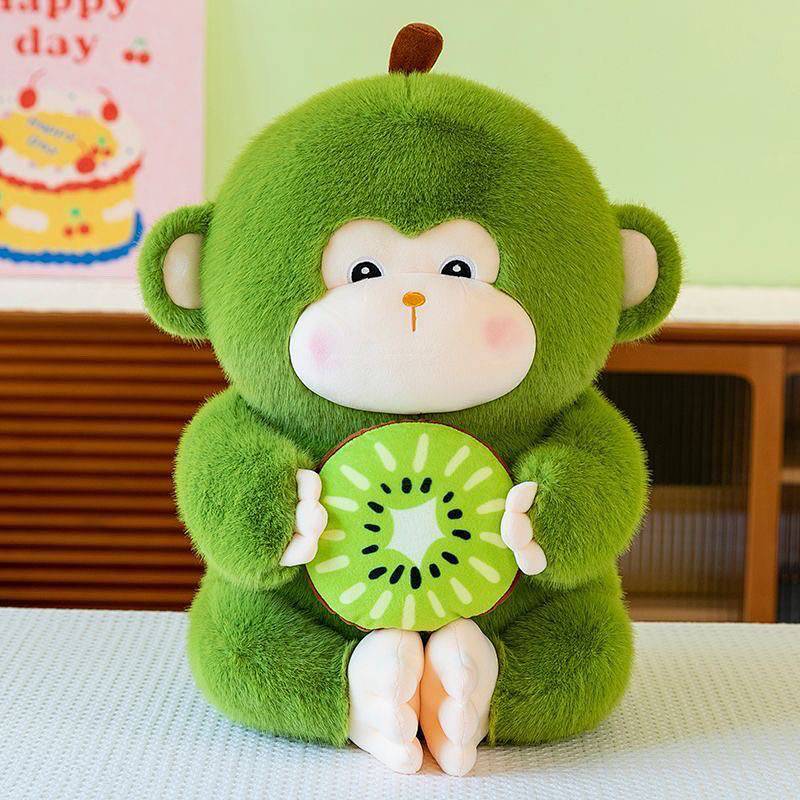Cute Plush Toy Kiwi Monkey Doll Creative Doll Girl Rag Doll Pillow L7Wf