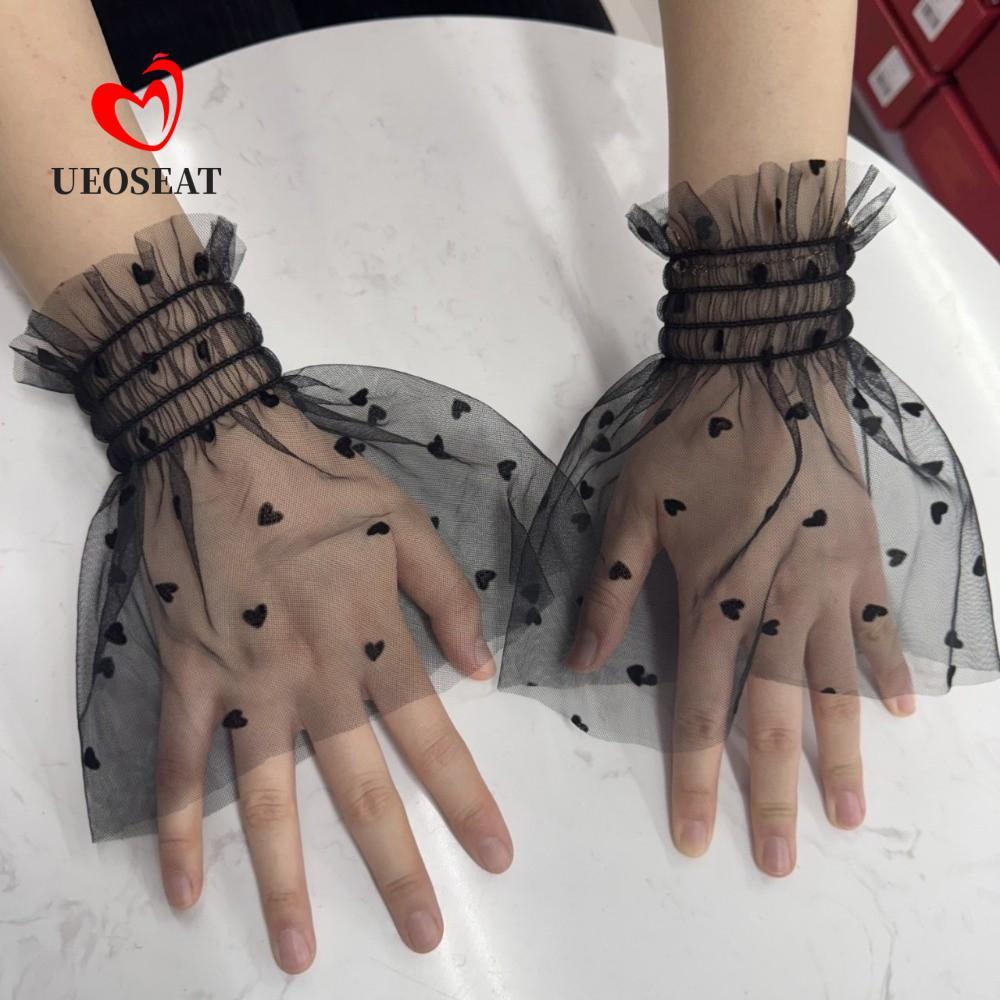 UEOSEAT Nail Art Tay áo Ruffle Gothic Style Cosplay