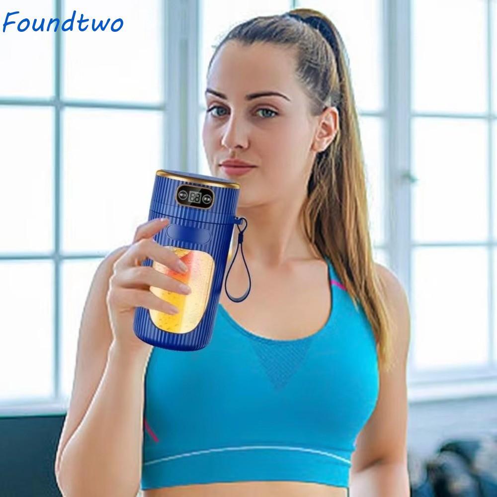 foundtwo Máy ép trái cây điện FOUNDTWO, Màn hình kỹ thuật số LED Cốc ép trái cây có thể sạc lại, Máy