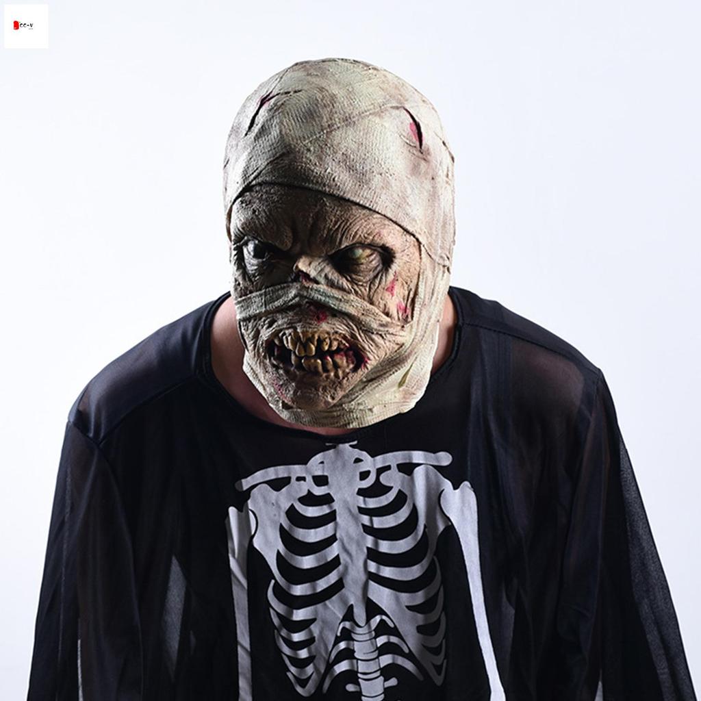 Mặt nạ zombie xác ướp PVC cho tiệc cosplay Halloween