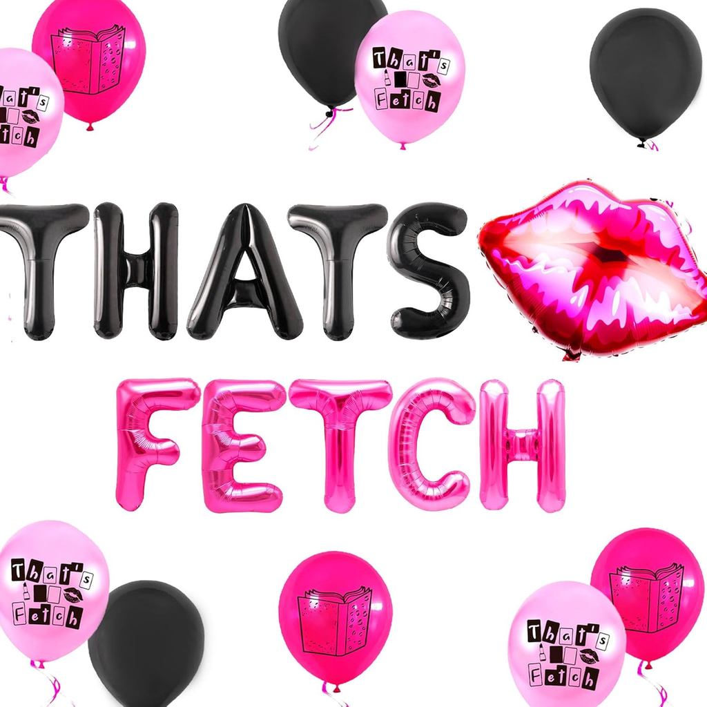LaVenty 31 Chiếc Thats Fetch Balloons Đầu thập niên 2000 Trang Trí Tiệc Mean Girl Bachelorette Dự Ti