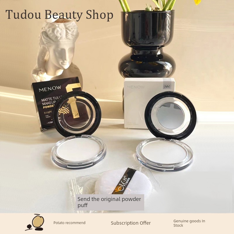 cushion phấn phủ nén phấn phủ kiềm dầu Menow Menow Authentic Natural Non-Take-Off Máy ép trang điểm