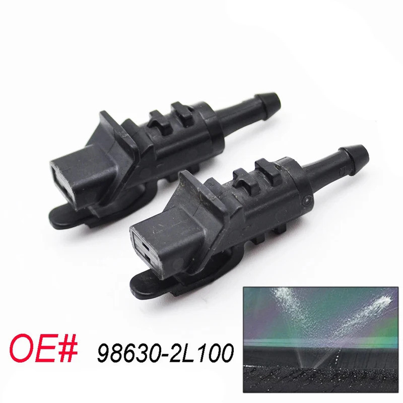 2 miếng 98630-2L100 vòi rửa kính chắn gió phía trước thích hợp cho Hyundai i30 MK1 Kia Cadenza K7 MK