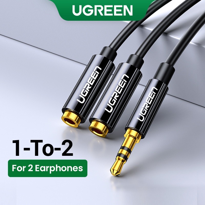 UGREEN Original Kabel Splitter Y Audio Stereo 3.5mm Nam đến 2 Cổng Nữ