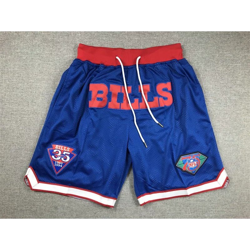 Quần Short Mesh Buffalo Bills màu xanh retro - Phù hợp cho thể thao và hàng ngày