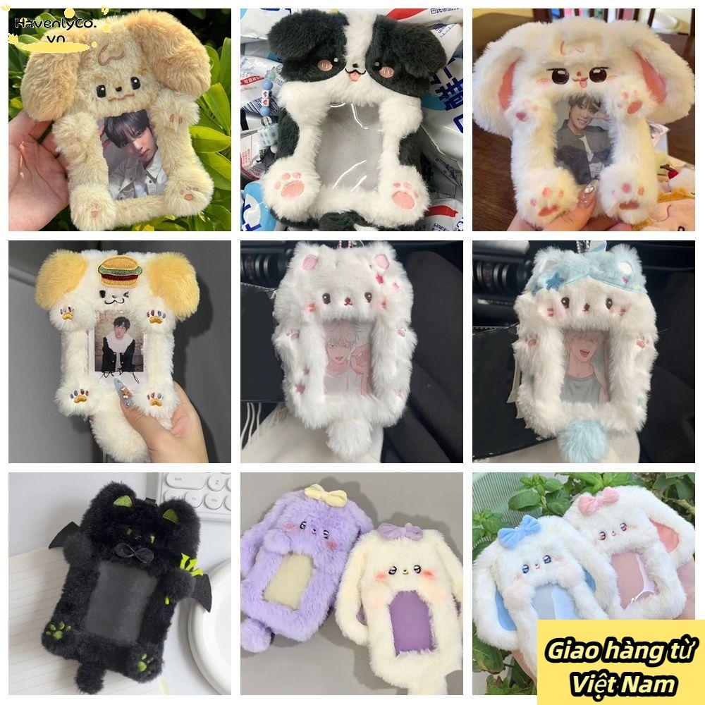 [Giao hàng nhanh] Photocard HAVENLYCO, Hộp đựng thẻ ảnh thỏ / chó / mèo đa chức năng, Thỏ tai to dễ 
