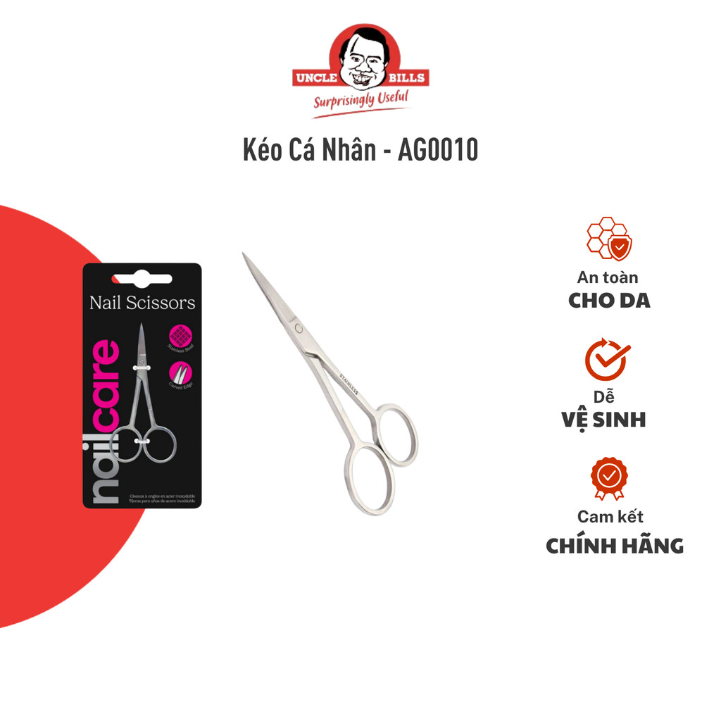 Kéo Cá Nhân UNCLE BILLS Thép Không Gỉ Tiện Lợi, Dễ Dàng Sử Dụng Cho Các Công Việc Nhỏ - AG0010