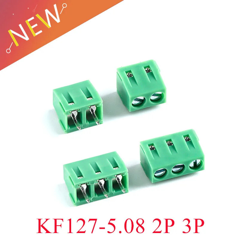 10 Chiếc KF127 5.08MM Sân PCB Vít Thiết Bị Đầu Cuối Khối Kết Nối 2P 3P 300V10A KF127-5.08
