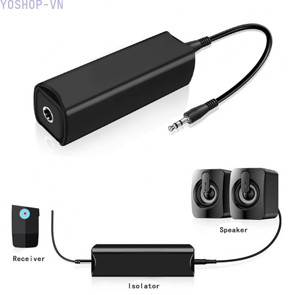 [Ysp]Audio Ground Loop Noise Filter 3.5mm Audio Port Compatible Compact Size