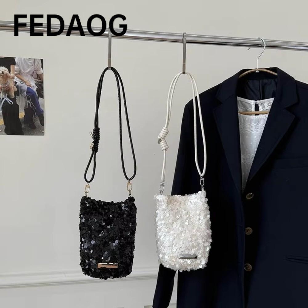 Túi đeo chéo FEDAOG, Túi đeo vai Mini đính sequin Bling Bling Bling, Túi xách và ví thiết kế thời tr