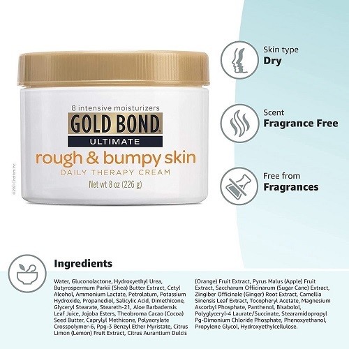 Kem dưỡng làm mịn da Gold Bond Rough & Bumpy skin 226g (Mỹ)