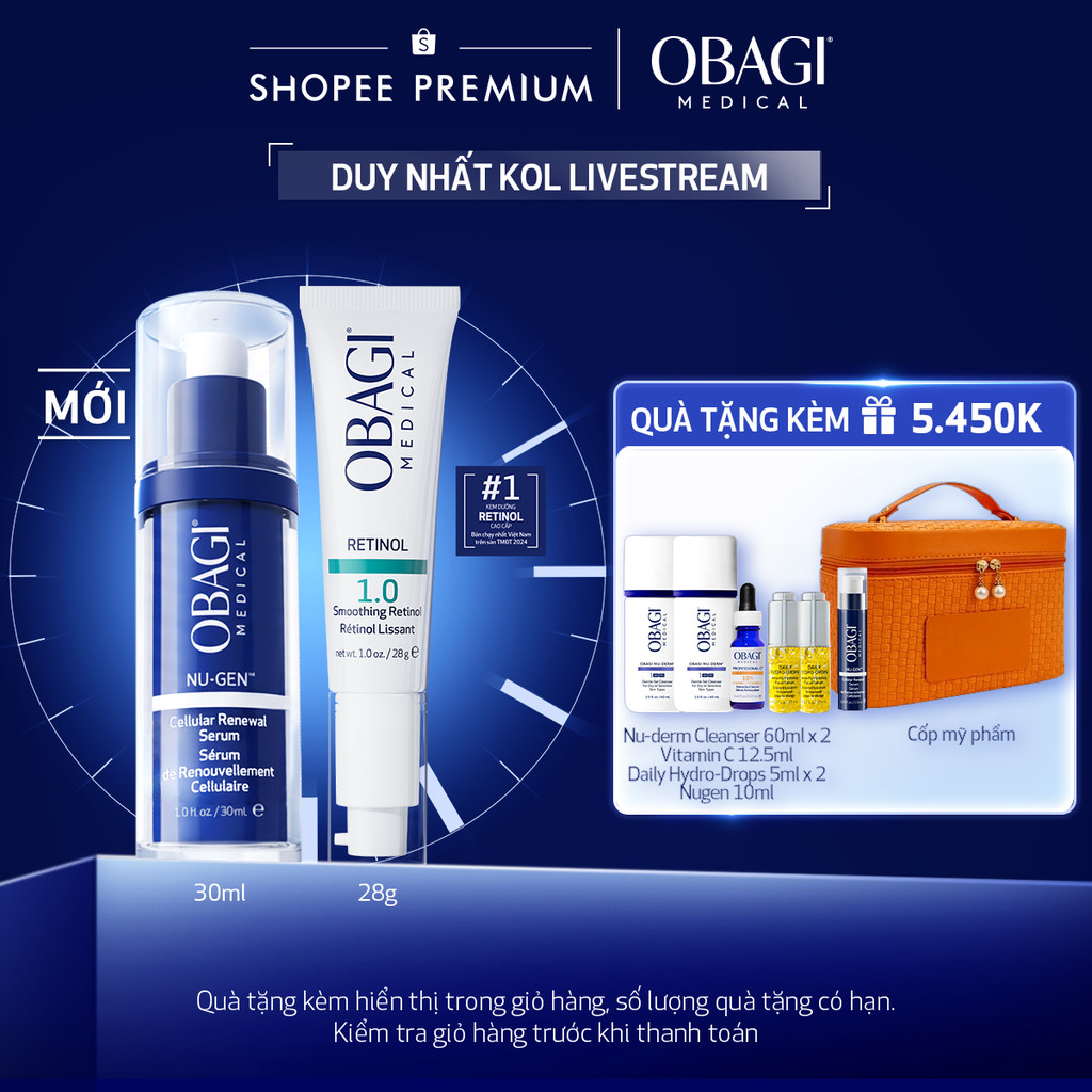 [Obagi - Lucie] Combo Serum Kích Hoạt Năng Lượng Tế Bào Obagi Nugen 30ml & Kem dưỡng Obagi Medical R
