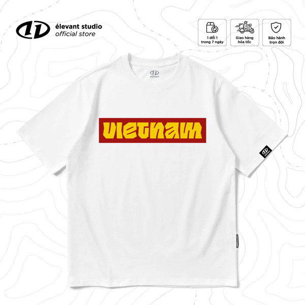 Áo Thun "VIETNAM" élevant T-Shirt Việt Nam, 100% Cotton