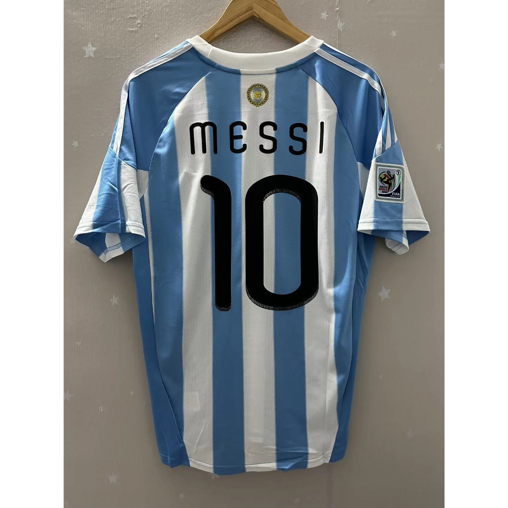 2010 Argentina Áo Bóng Đá Retro Tùy Chỉnh MESSI