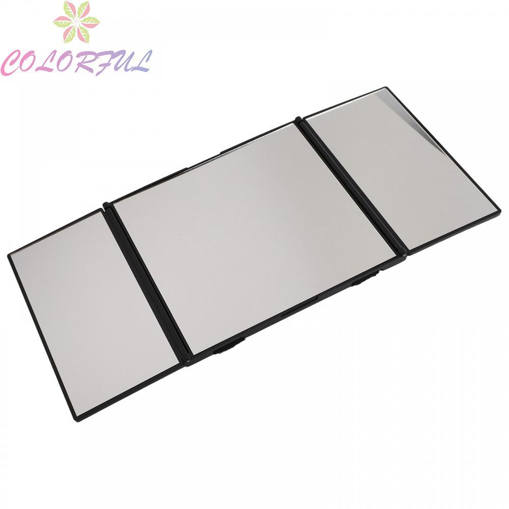 3-Way Folding Mirror Compact Folding Mirror Three-Panel Design For Haircuts