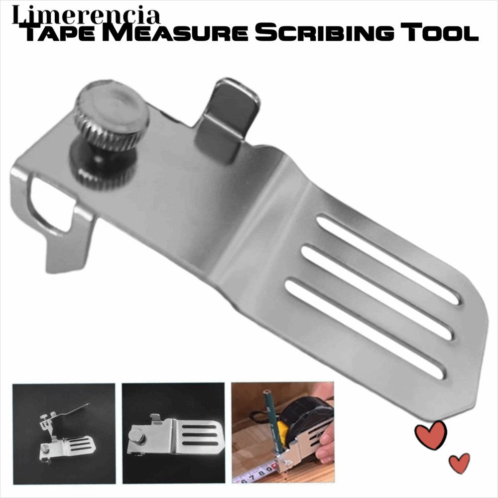LIMERENCIA Tape Measure Scribing Tool, Hợp kim cố định Mark Tape Measure Pencil Holder, Chống ăn mòn