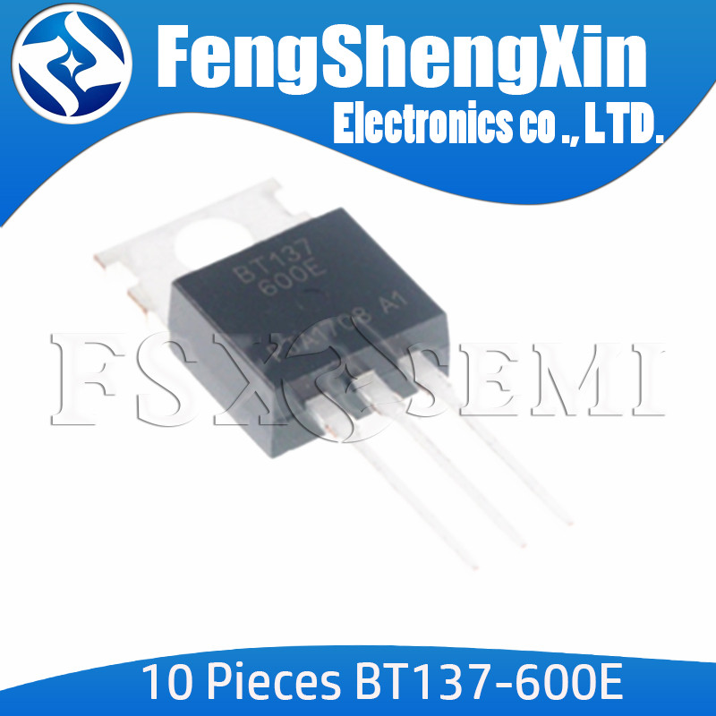 10 Cái / lốc BT137-600 BT137 BT137-600E TO220 Cổng nhạy cảm Triacs