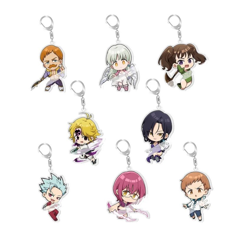 Móc khóa Anime Thất Hình Đại Tội Seven Deadly Sins Meliodas Elizabeth Ban King Diane Escanor Mica Ch