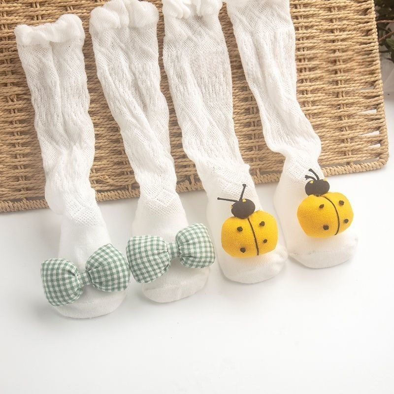 JUA Baby anti-mosquito socks, mesh breathable loose-top infant knee-high socks, pure cotton, spring 