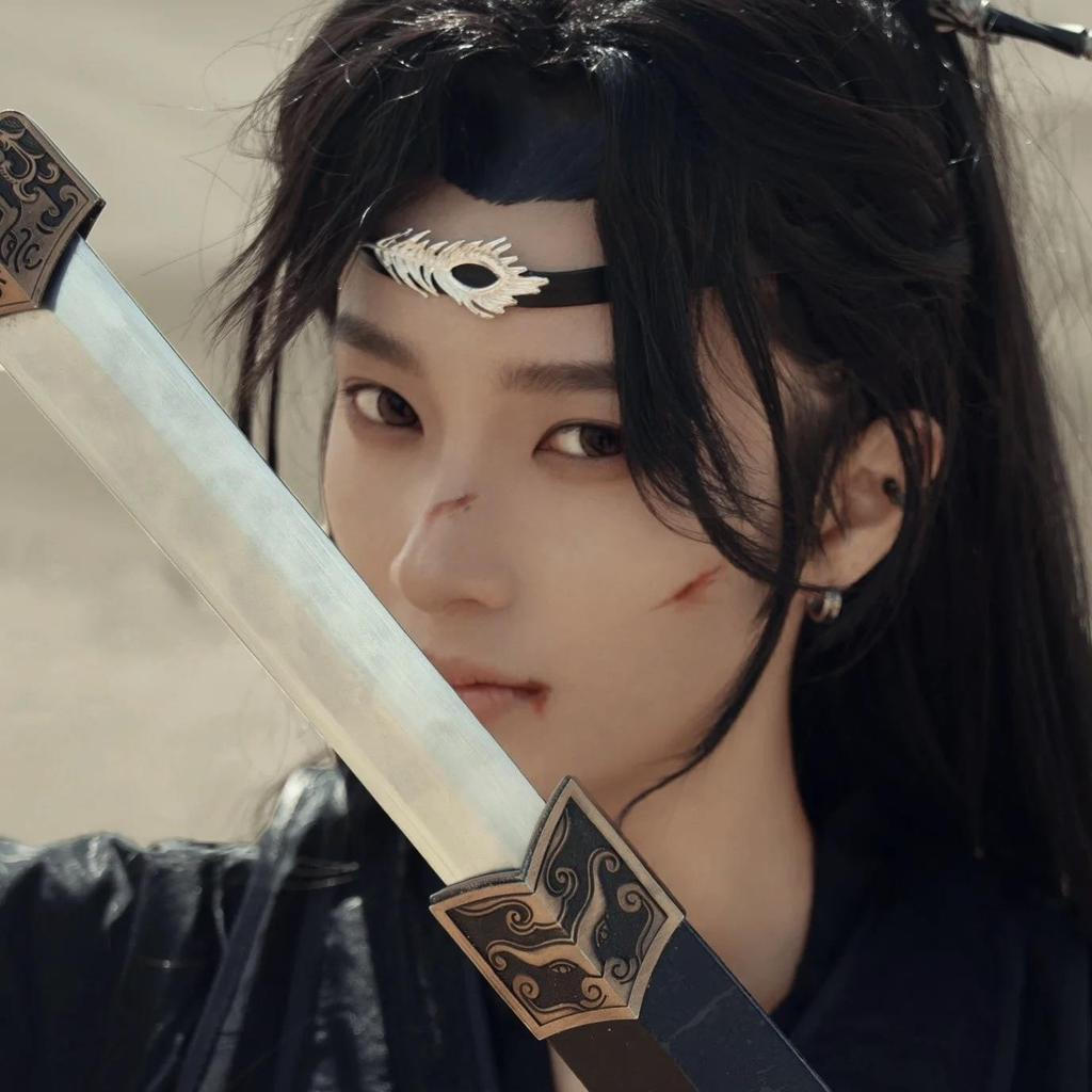 JUA Hanfu hair accessories, ancient costume headwear for boys, forehead band, boy's martial arts anc