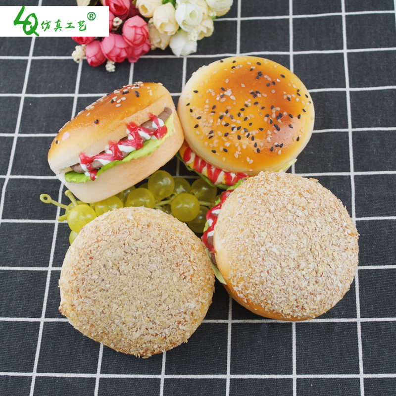 Mô phỏng Crunchy Open Burger Giả Mở Burger PU Burger Giả Burger Trứng Burger Có Thể Được Sử Dụng Để 