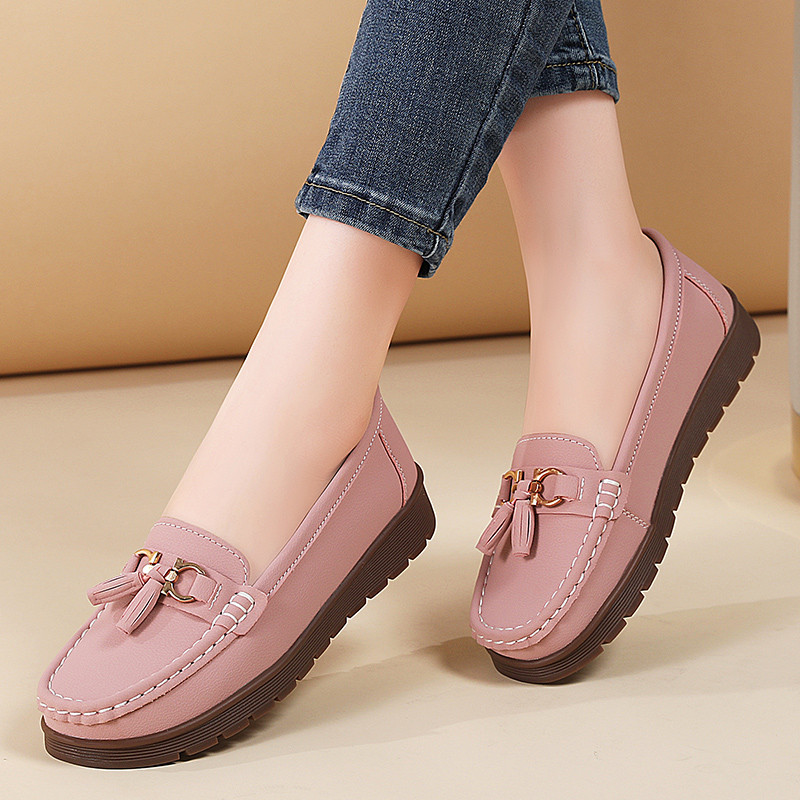 Giày Nữ Giày Da Thoáng Khí Thời Trang Loafer Cổ Điển Đẹp Trai Da Thật Nữ Loafer Giày Cho Nữ