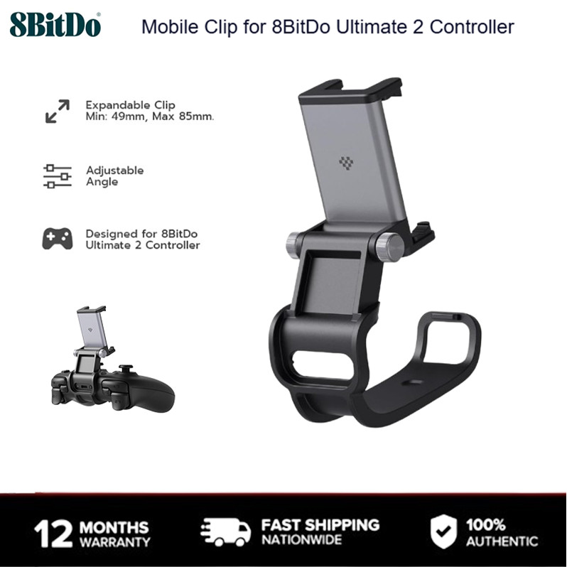 Kẹp di động 8BitDo cho bộ điều khiển 8BitDo Ultimate 2, Giá đỡ điện thoại có thể điều chỉnh (49-85mm