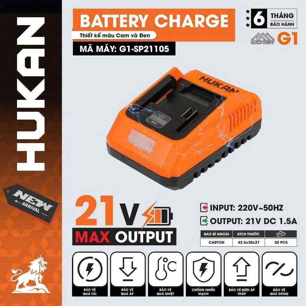Sạc pin  Hukan HK- ADT1515  Máy Khoan Chân Pin Phổ Thông , xạc pin  2a -8a Nén Khí HUKAN
