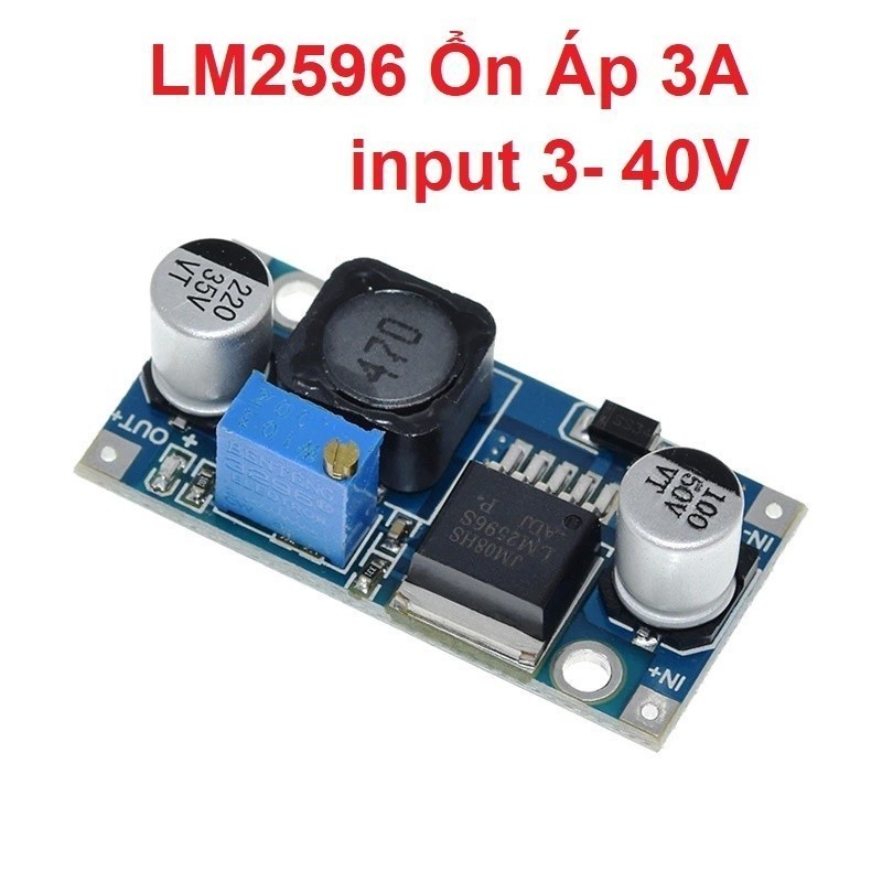 Mạch Hạ áp LM2596, DC-DC Buck điện áp điều chỉnh ổn áp nguồn DC 3V3, 5V, 9V, 12V LM2596S ADJ biến tr