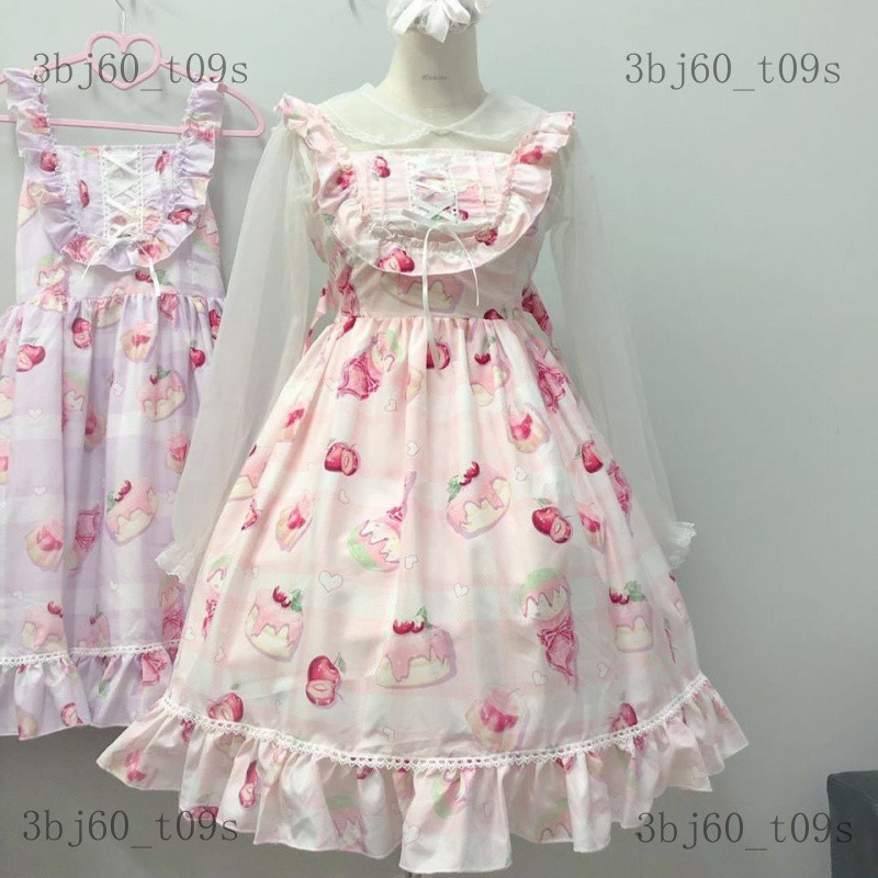 Váy Lolita Bánh ngọt anh đào thiết kế độc đáo phong cách Nhật Bản dành cho nữ Lolita Váy Lolita jsk 