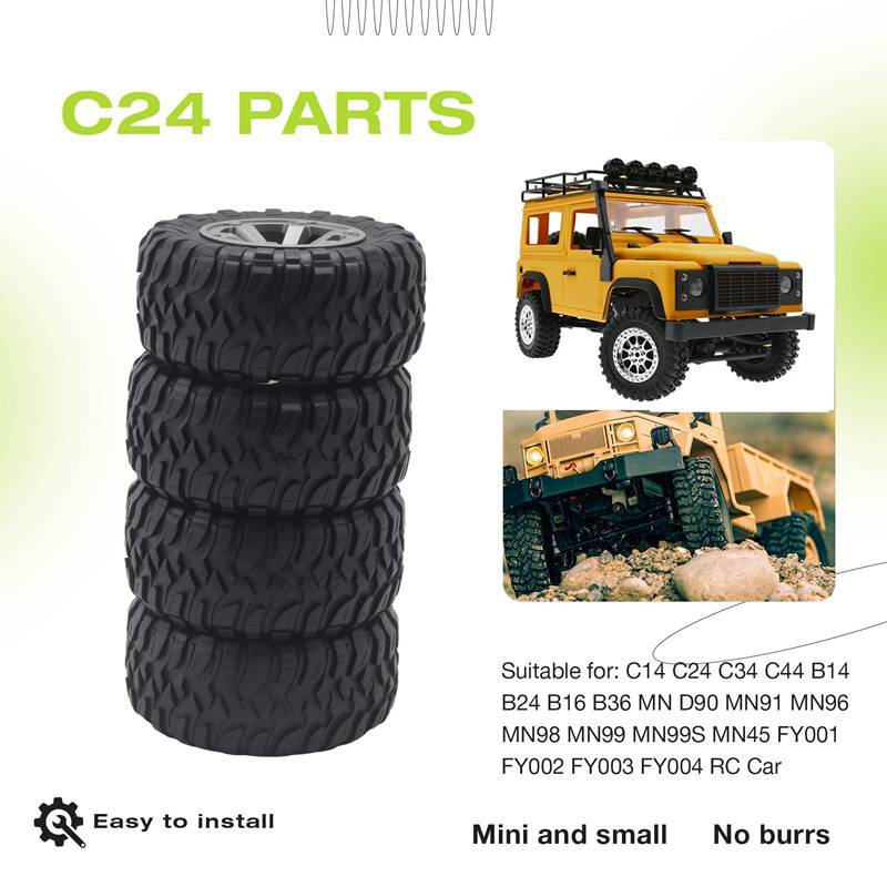 Lốp 73mm Cho C14 C24 B24 B36 MN D90 MN-90 MN99S FY003 FY004 RC Xe Nâng Cấp Thay Thế