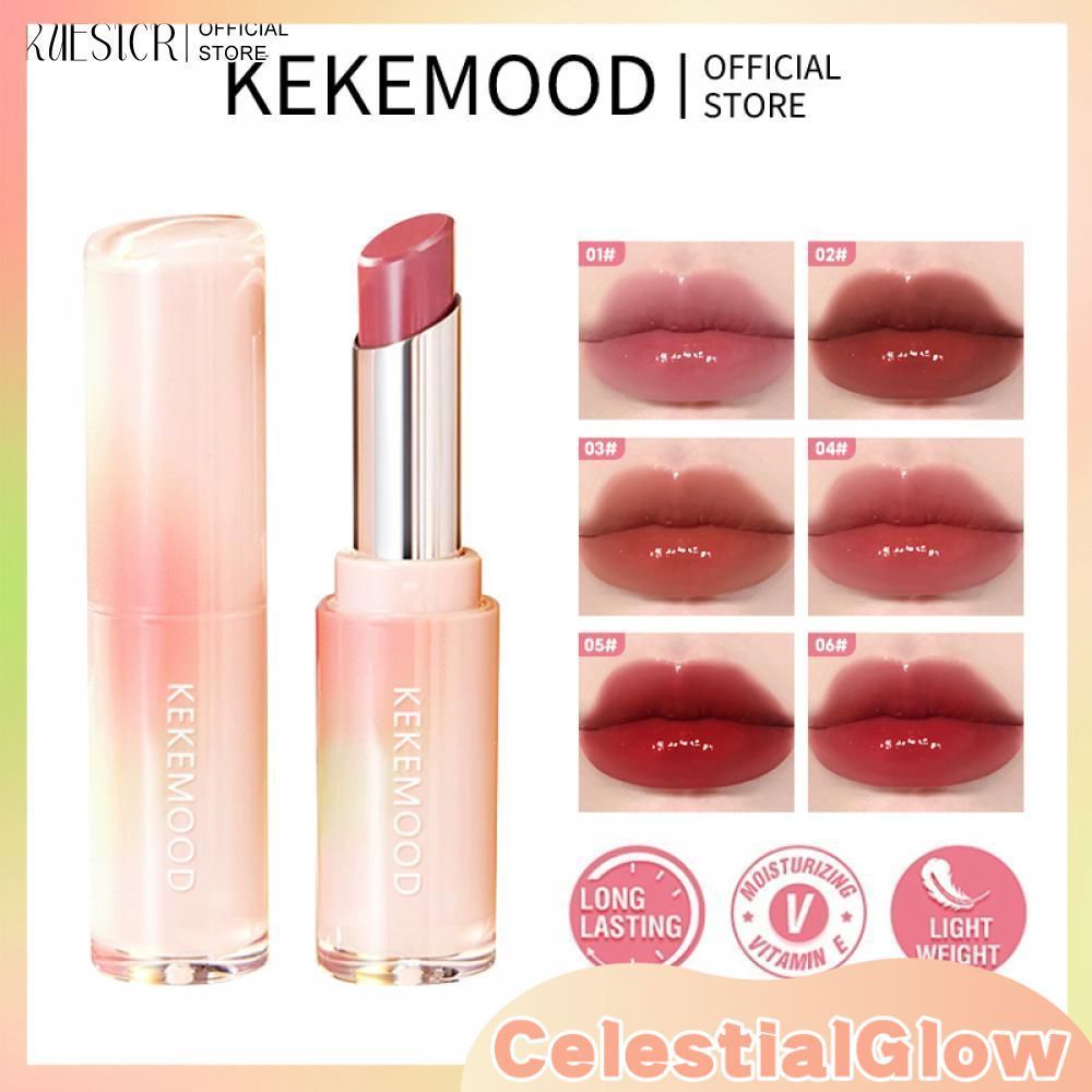 [COD] Son môi Kekemood Son bóng có gương Son dưỡng ẩm dành cho nữ Son môi Tina Beauty Gel mới Son bó