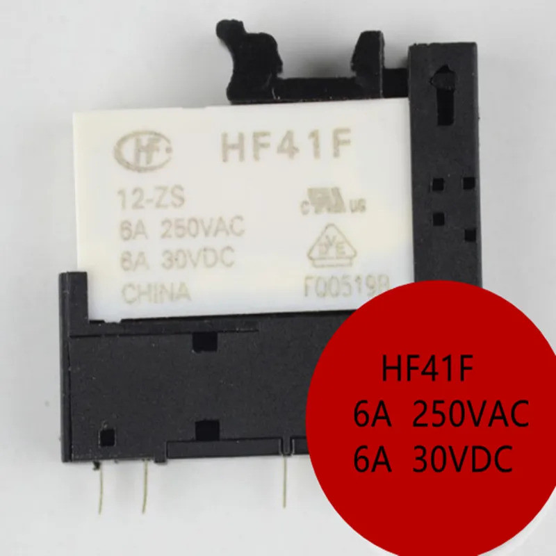 FZ12 Chiếc Ổ Cắm Rơ Le Siêu Mỏng 5Pin 5V 12V 24V 6A Macro HF41F-5-ZS Đế Hàn HF41F-12-ZS HF41F-24-ZS