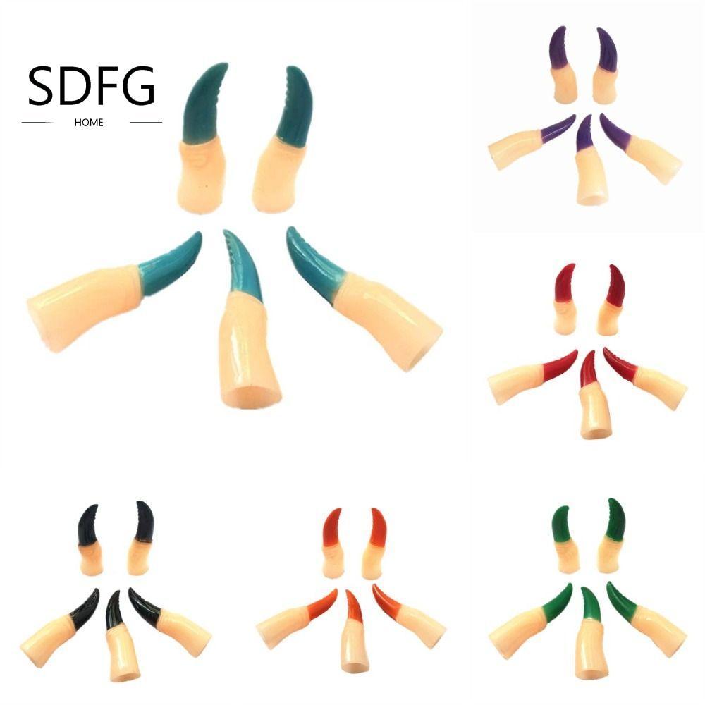 SDFG 5 Cái / bộ Zombie Witch Giả Ngón Tay, Nhiều Màu Sắc Đáng Sợ Halloween Ngón Tay, Ma Giả Ngón Tay