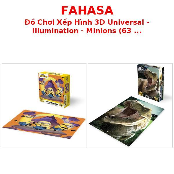 Đồ Chơi Xếp Hình 3D Universal - Illumination - Minions (63 Mảnh Ghép)/Jurassic T-Rex (200 Mảnh Ghép)