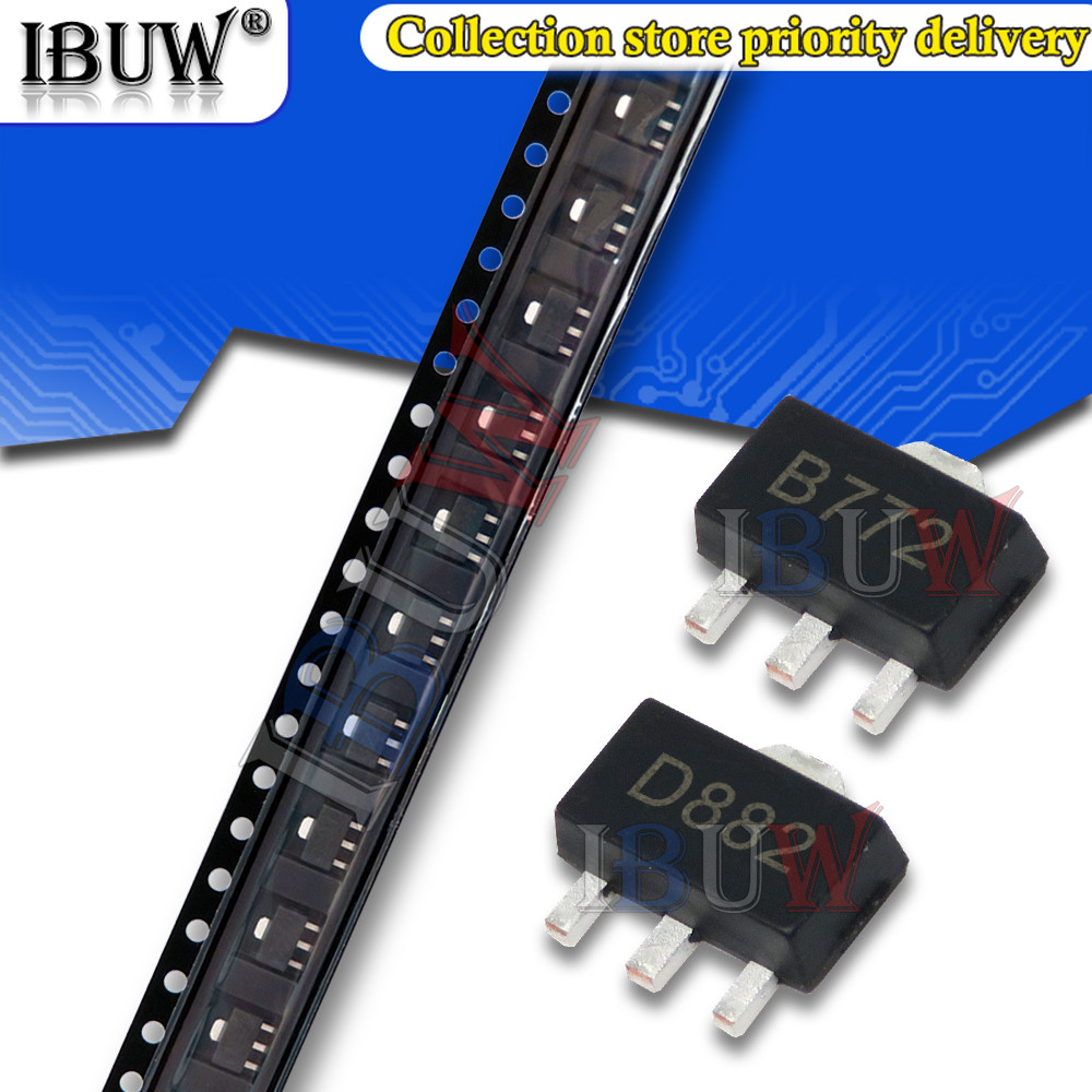 20 CHIẾC 2SB772 SOT89 B772 SMD SOT-89 2SD882 D882 PNP TRUYỀN ĐIỆN TRUNG BÌNH