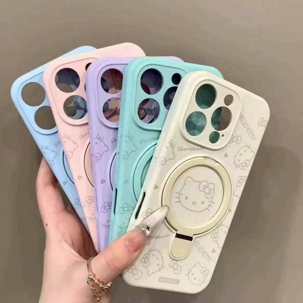 IPhone17Promax Liquid KT Cat Phone Case 16 Ring Holder Từ 3.1