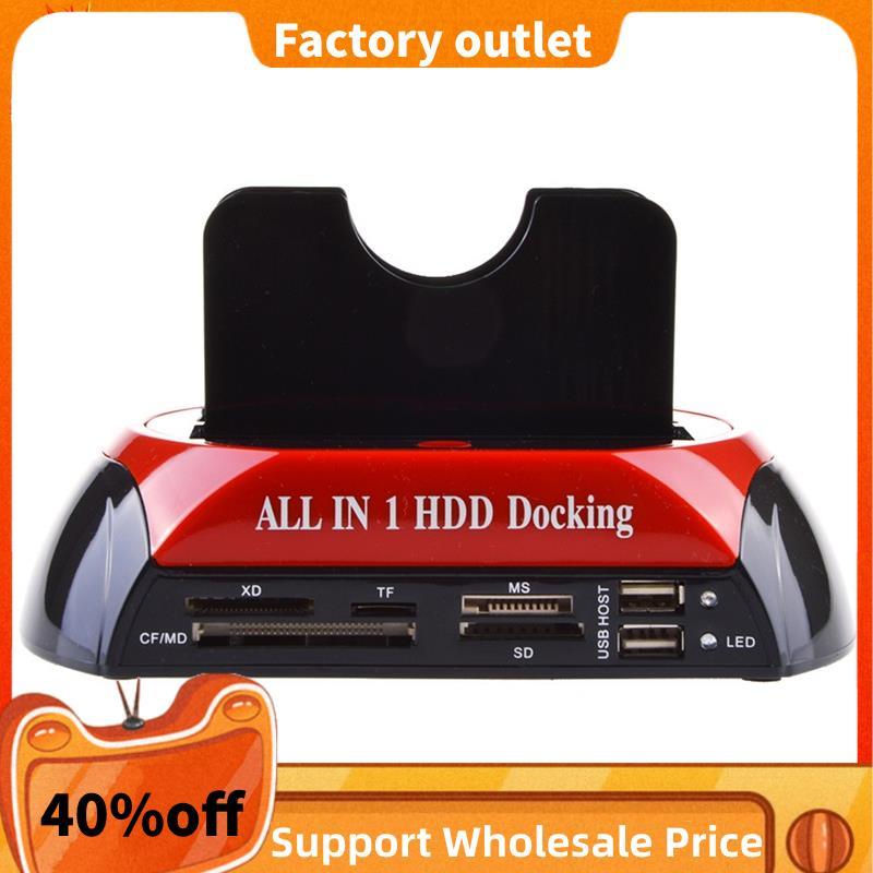 USB 2.0 sang IDE SATA Đĩa Cứng Docking Station Dual Bay 2.5 3.5 Inch HDD Clone ESATA Đế HDD gắn ngoà