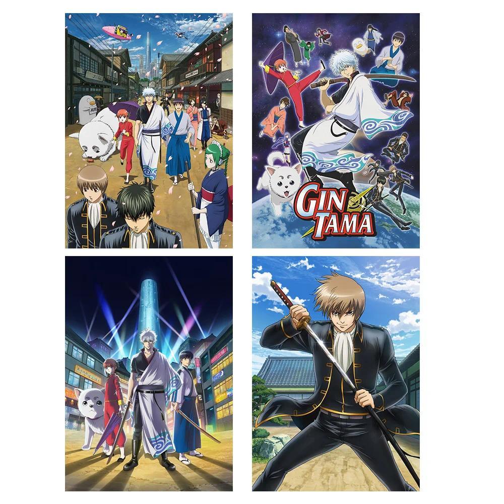 Gintama Anime Canvas Nghệ Thuật In Hình Hoạt Hình Trang Trí Tường Poster Tranh