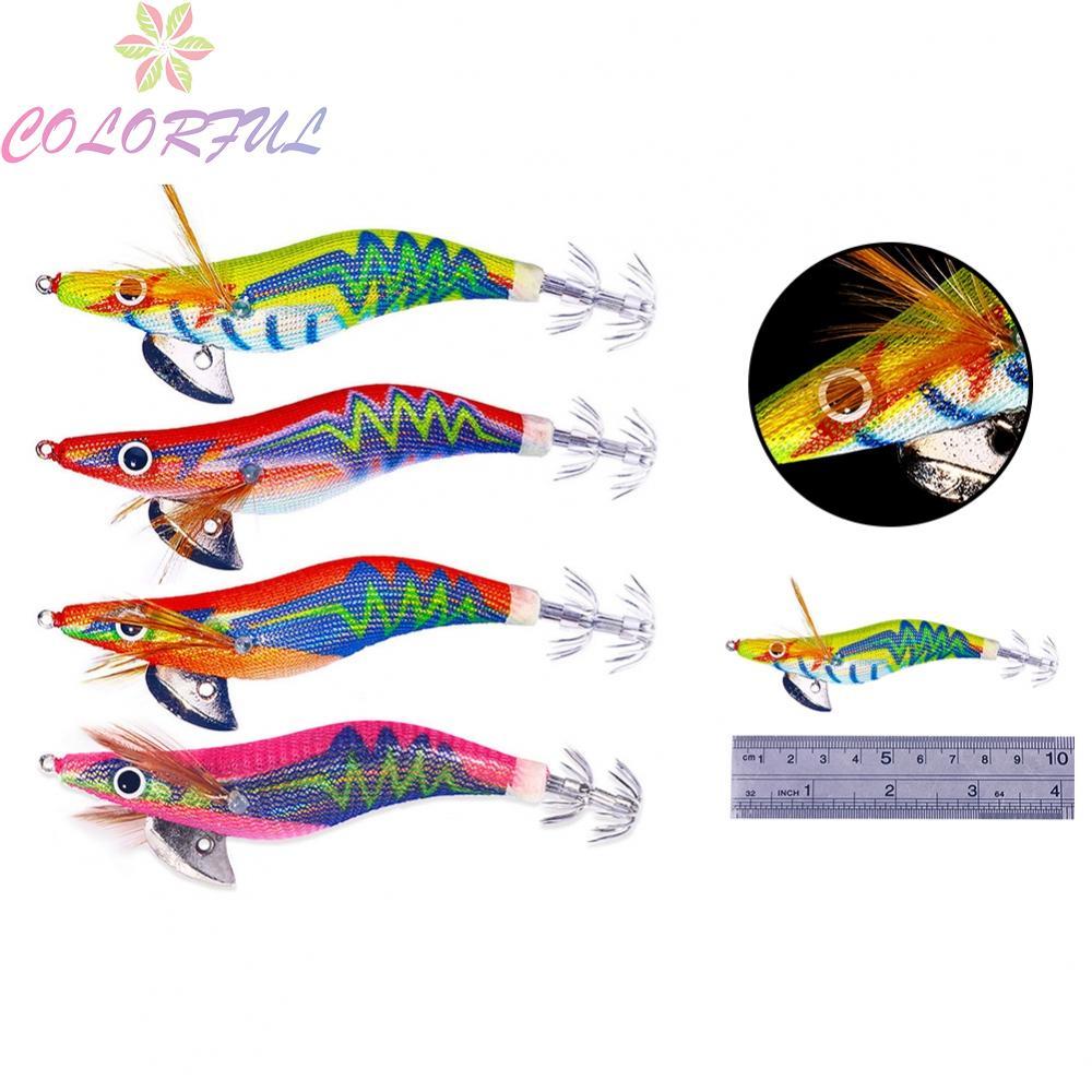 Luminous Squid Jigs Hook Octopus Tackle Bait for Satisfying Results 10 5cm 12 2g