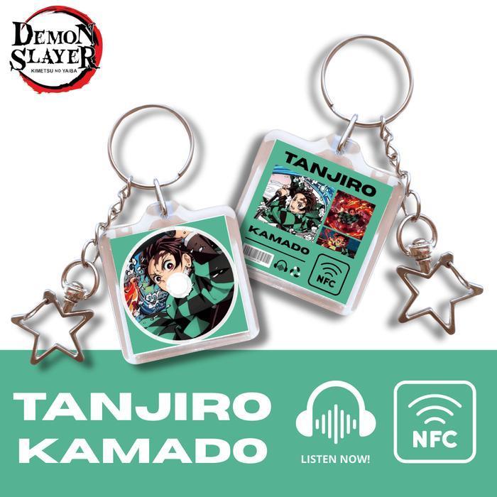 Keychain Anime Demon Slayer NFC Tanjiro Nezuko Rengoku Mitsuri Mini Abum Akrilik Premium Custom Deng