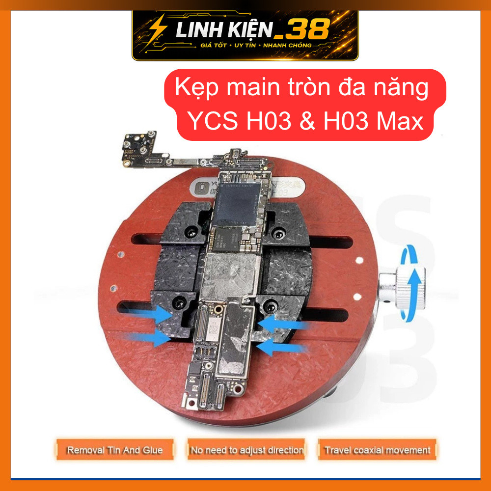 Kẹp main tròn đa năng YCS H03 & H03 Max hỗ trợ kẹp main điện thoại, kẹp ic và linh kiện. linhkien_38
